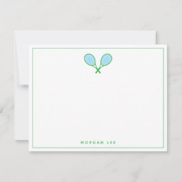 Racquets Green Blue Nombre personalizado Tarjeta d