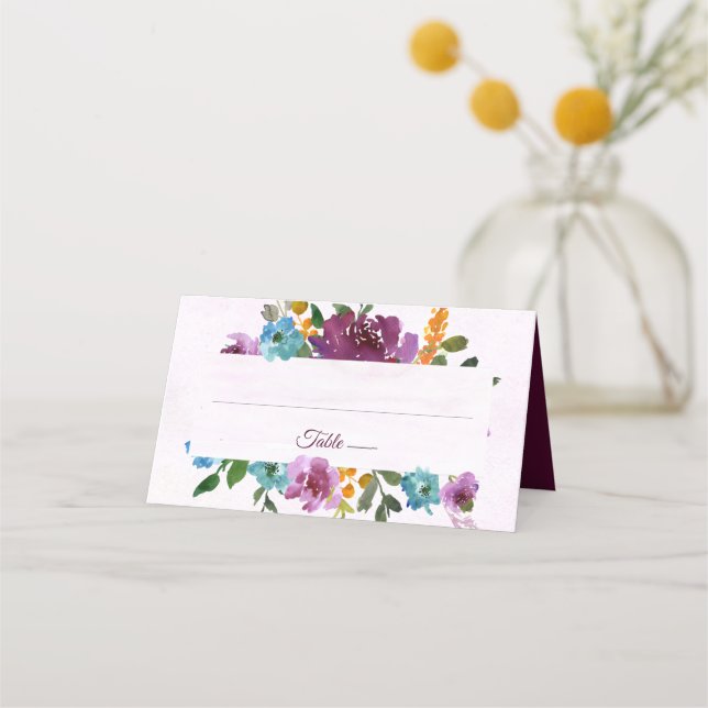 Radiación | Tarjetas de plaza de asiento para boda (Anverso)