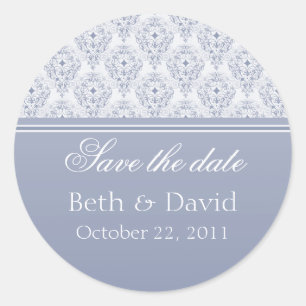 Radiant Glam Damask Save the Date Pegatinas