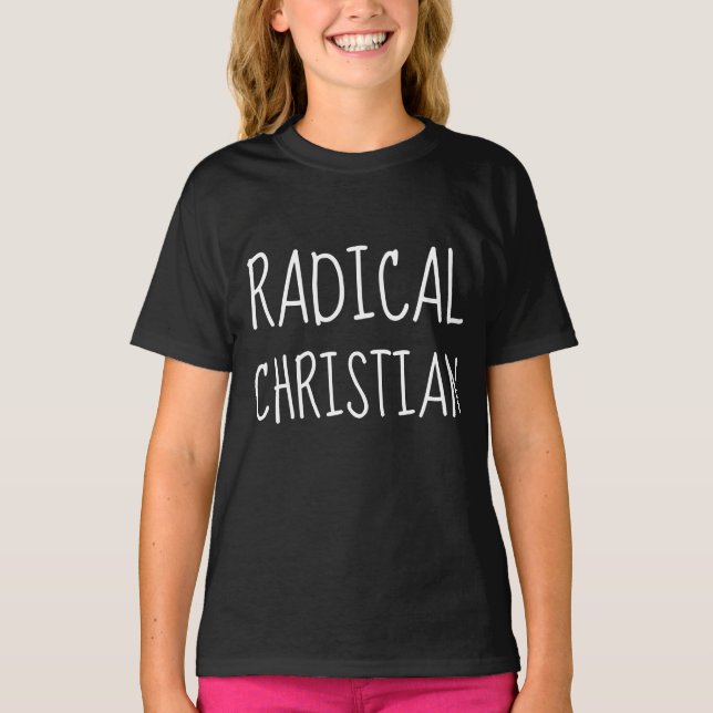 RADICAL CRISTIAN, camisetas negras (Anverso)