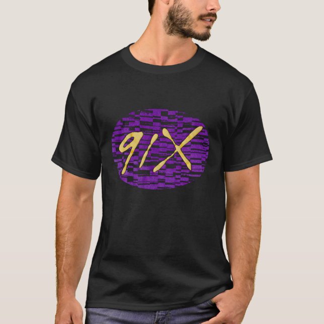 Radio 91X en San Diego-diseño clásico de camiseta  (Anverso)