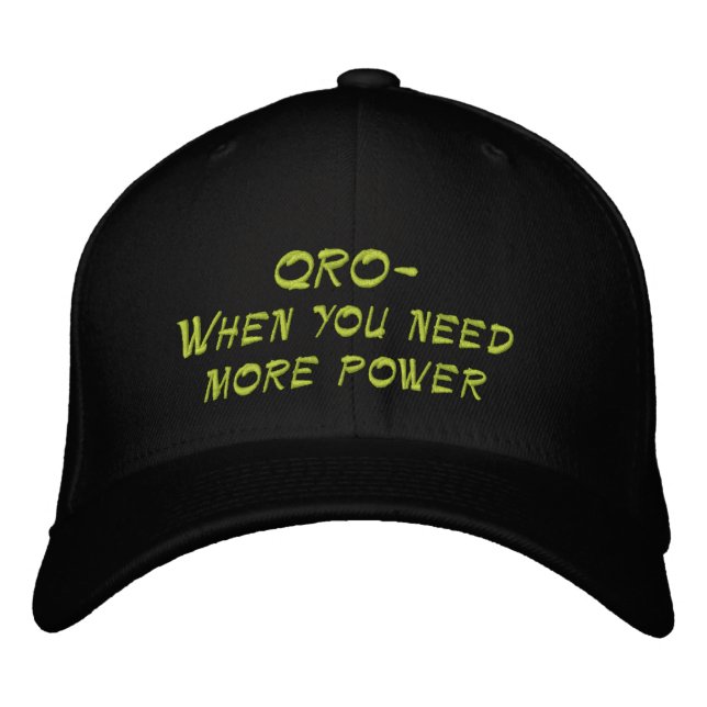 Radio amateur QRO Más Gorra de energía (Anverso)