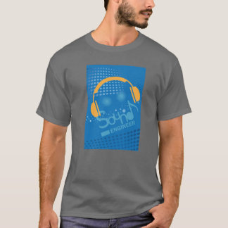 Radio del ingeniero de sonido de DJ o camiseta de