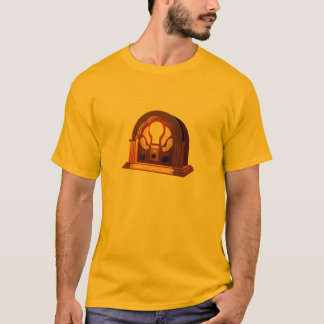 Radio del IPR y camiseta de la cita, de oro