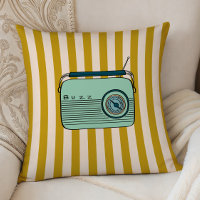Radio Retro y Rayas Doradas, Almohada de Acento, 
