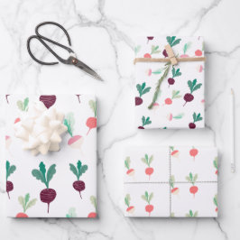 Radish, conjunto de papel de envolver remolacha de