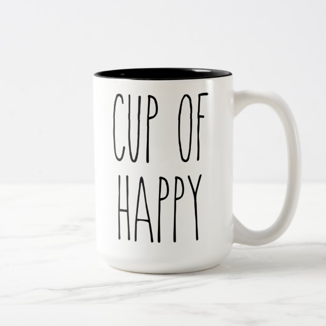 RAE DUNN inspiró la Copa de la Felicidad Mug (Derecha)