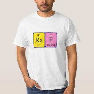 Raf camisa de nombre de tabla periódica