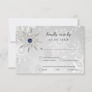 ráfagas de nieve de la marina de plata rsvp boda d