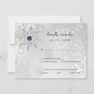 ráfagas de nieve de la marina de plata rsvp boda d