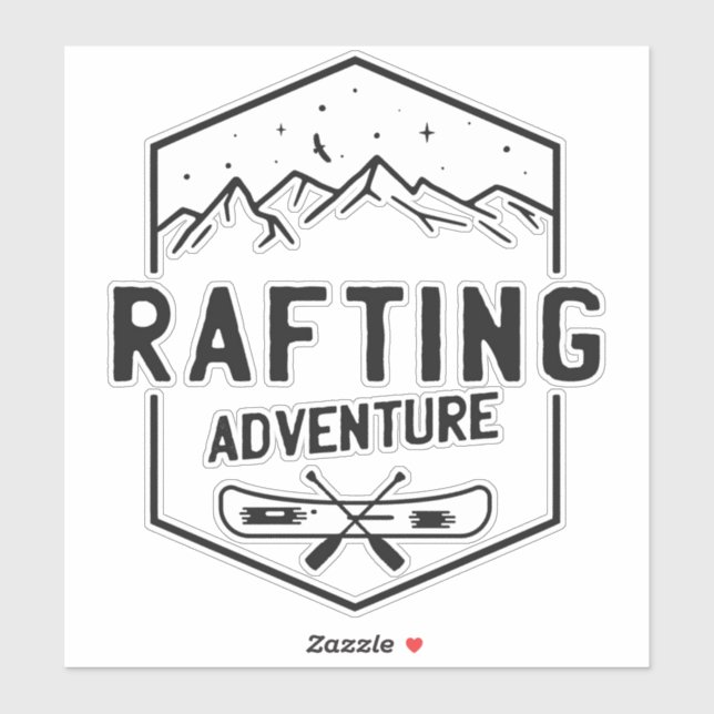 Rafting Adventure Pegatina (Hoja)