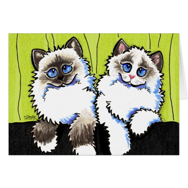 Ragdoll Cats par de muñecas Off-Leash Art™ (Anverso (Horizontal))