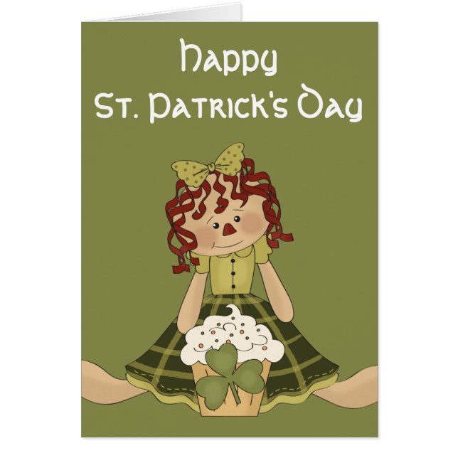 RagDoll d1 irlandés Happy St. Patrick's Day Card (Frente)