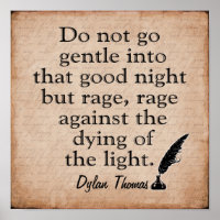 Rage de ira — Impresión artística de Dylan Thomas