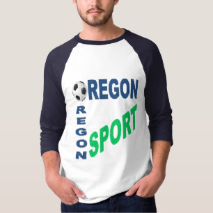 Raglan de camiseta marina blanca OREGON SPORT