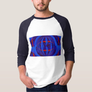 Raglan de manga larga de la camiseta azul oscuro O