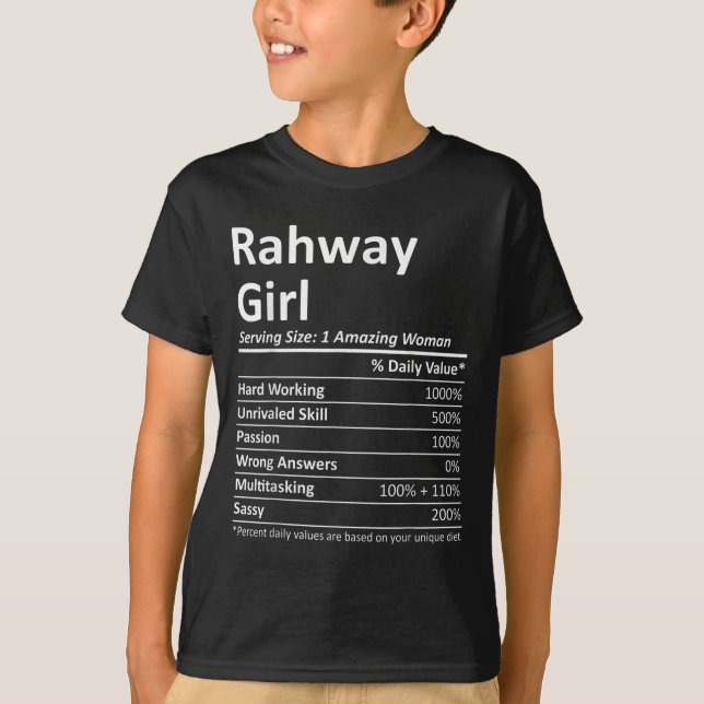 Rahway Girl Nj New Jersey Funny City Home Roots Us (Anverso)