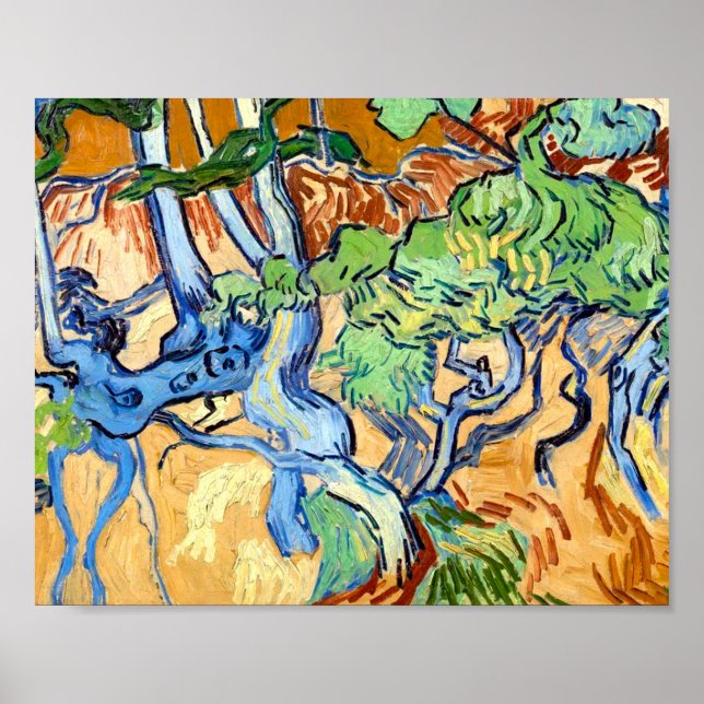 Raíces de árbol (1890) Arte botánico Vincent Van G (Frente)