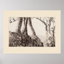 Raíces de árbol Cornwall Eleanor Hughes Impresión 