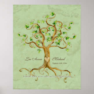 Raíces De Árbol De Swirl Arte De Regalo De Boda De