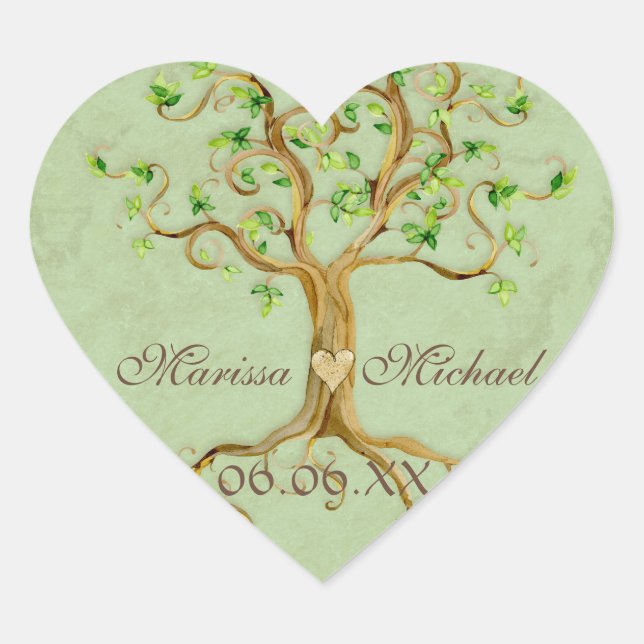 Raíces De Árbol Swirl Sellos De Coincidencia De Bo (Anverso)