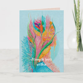 Raíces de fuerza dentro de la tarjeta de saludo In