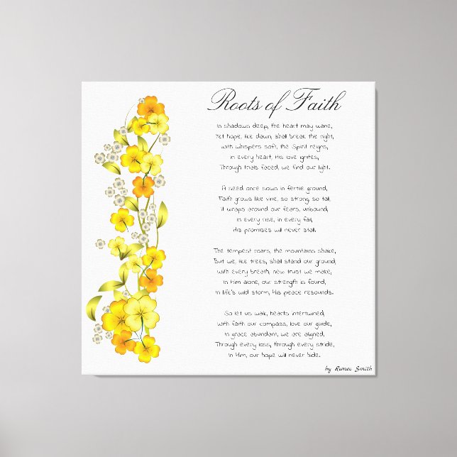 Raíces de la impresión de lienzo de fe (Anverso)