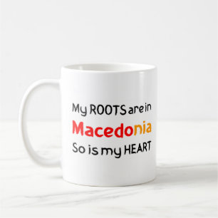raíces macedonias taza de café