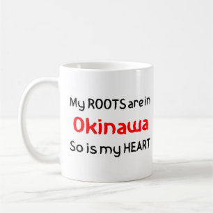 raíces okinawa taza de café