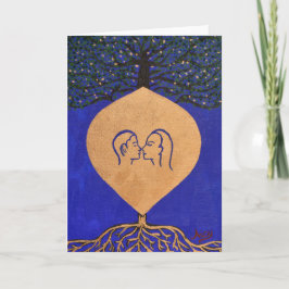 "Raíces tarjeta de felicitación del amor"