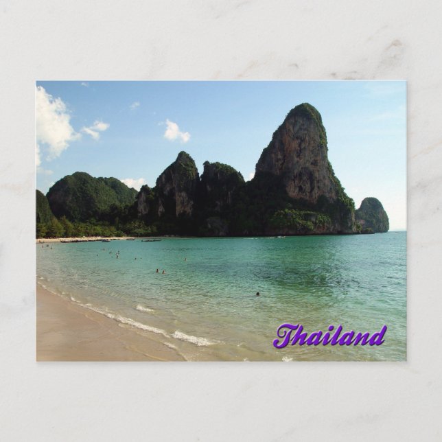 Railay Beach, Krabi, postal de Tailandia (Anverso)