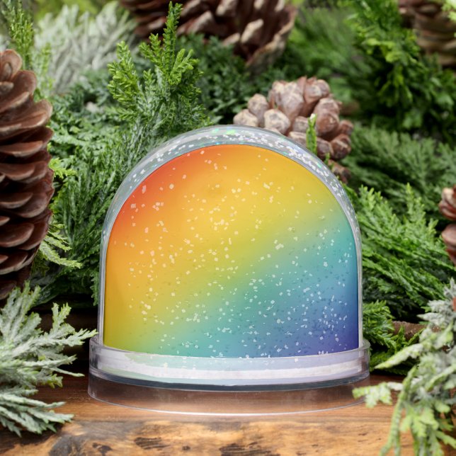 rainbow abstract gradient snow globe (Invierno)