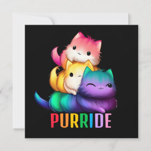 Rainbow Cats Purride Black