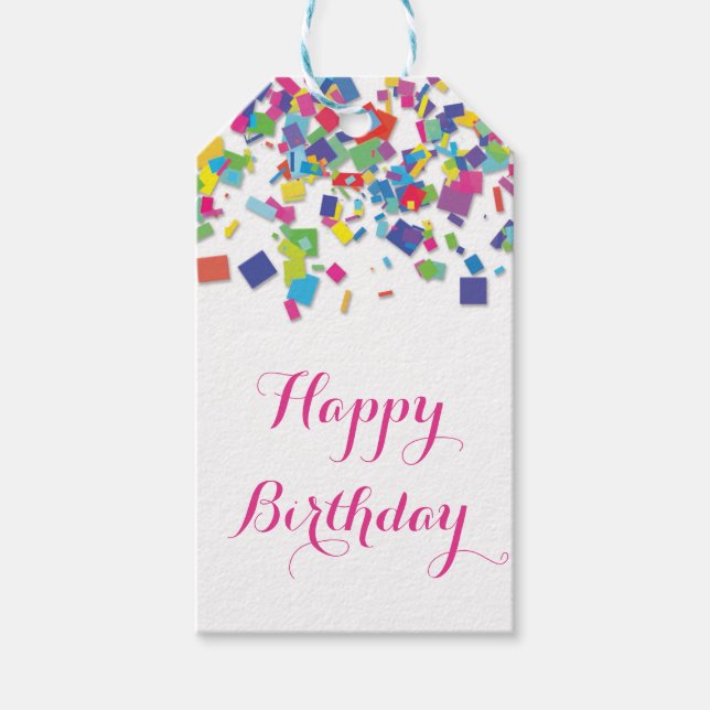 Rainbow Confetti | Etiqueta de regalo (Anverso)