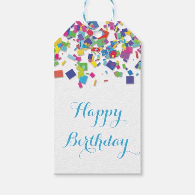 Rainbow Confetti | Etiqueta de regalo (Anverso)
