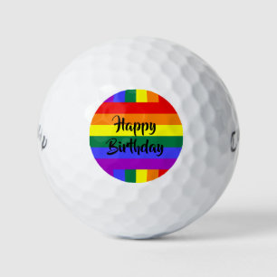 #rainbow Feliz cumpleaños, bolas de golf