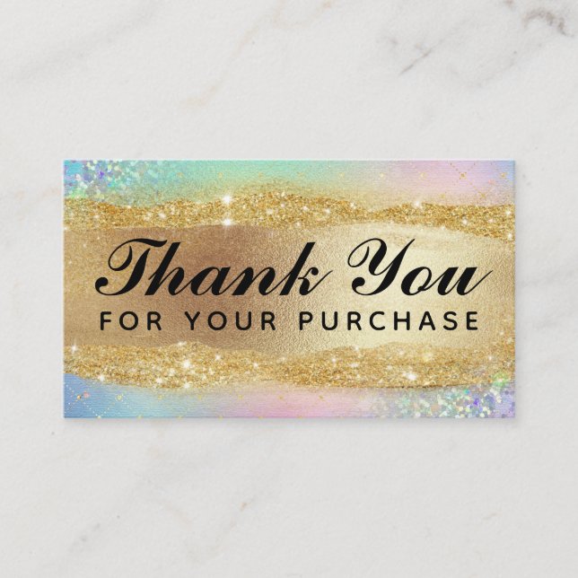 Rainbow Gold Gracias Por Sus Tarjetas De Compra (Anverso)