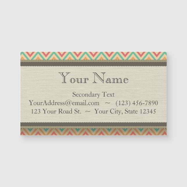 Rainbow Grunge Zigzag Chevrons (Anverso)