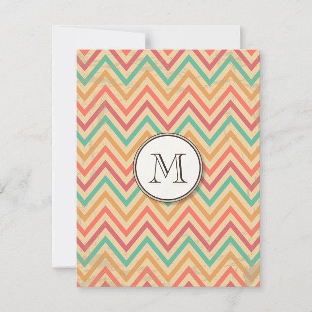 Rainbow Grunge Zigzag Chevrons (Anverso)