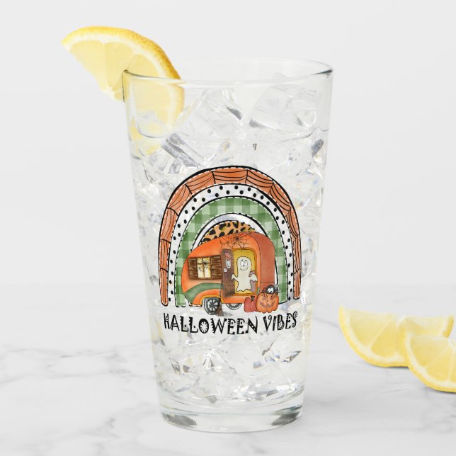 Rainbow Halloween Vibes Camper/ Trailer (Anverso (hielo))