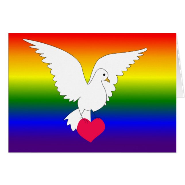 RAINBOW HEART DOVE (Anverso (Horizontal))