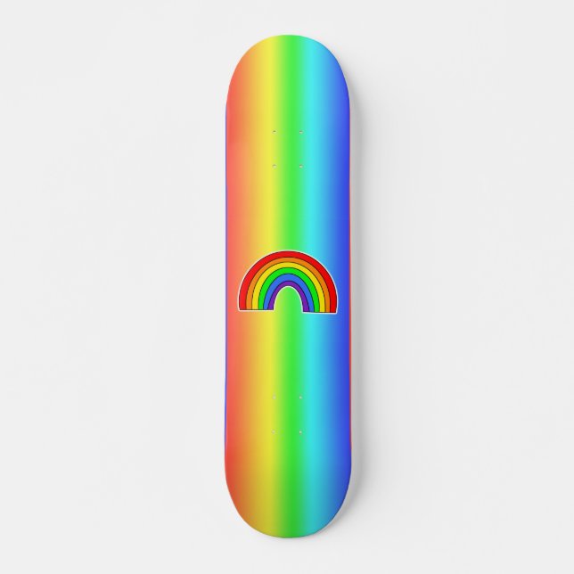 Rainbow Heart LGBTQ+ Skateboard (Anverso )