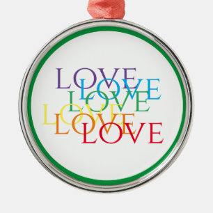 RÁINBOW LOVE Premium Ronda Ornamento - Verde
