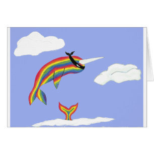 Rainbow Ninja Narwhal que vuela