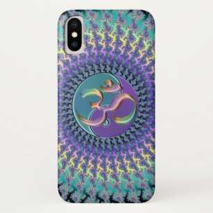 Rainbow Om Yin-Yang Fractal iPhone X Funda