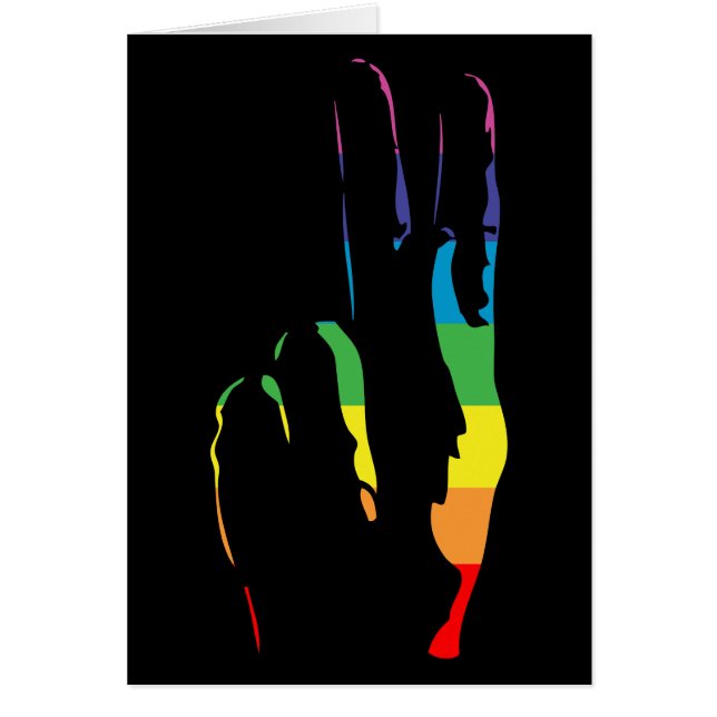 rainbow pride peace sign (Frente)
