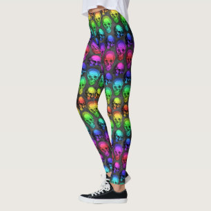 RAINBOW SKULL LEGGINS