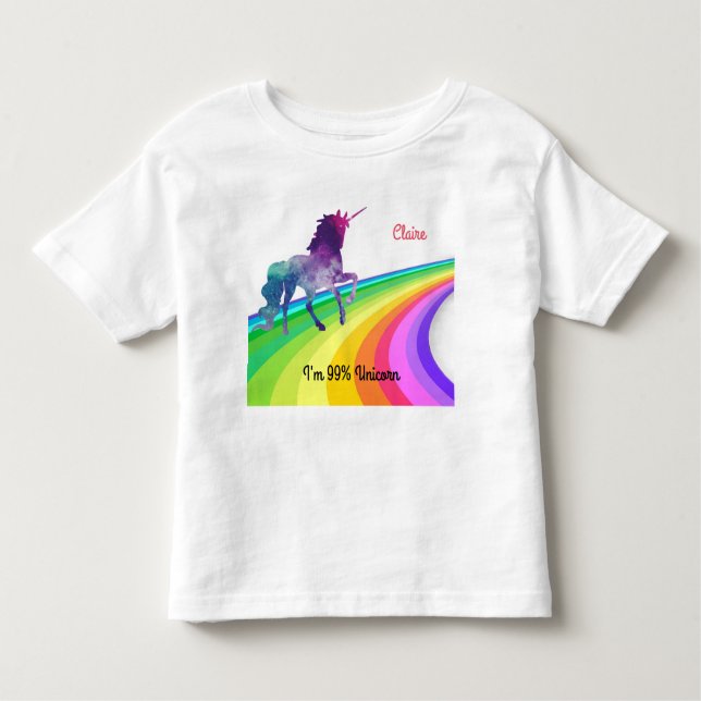 Rainbow Unicorn - Camiseta Chica (Anverso)