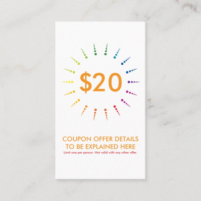 rainbowBurst de la cupón (Anverso)