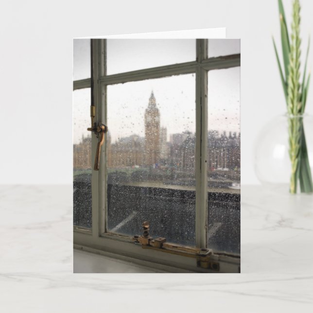 Rainy Day View on Big Ben - Tarjeta de felicitació (Anverso)